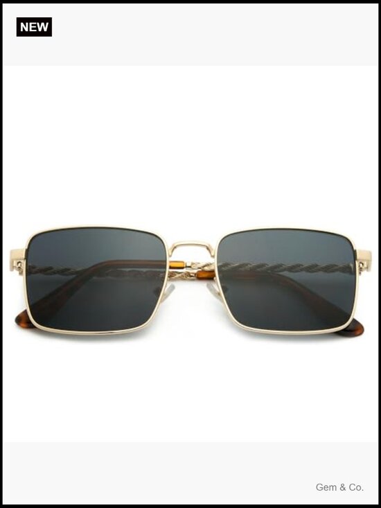 Designer Trendy Metal Knot Square Sunglasses Women Men UV400 Protection main image 4
